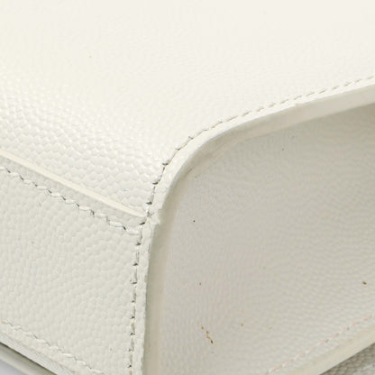 Exclusive Saint Laurent Crema Soft Grain De Poudre Small Classic Monogram Kate Tassel Satchel — Alternate View 7