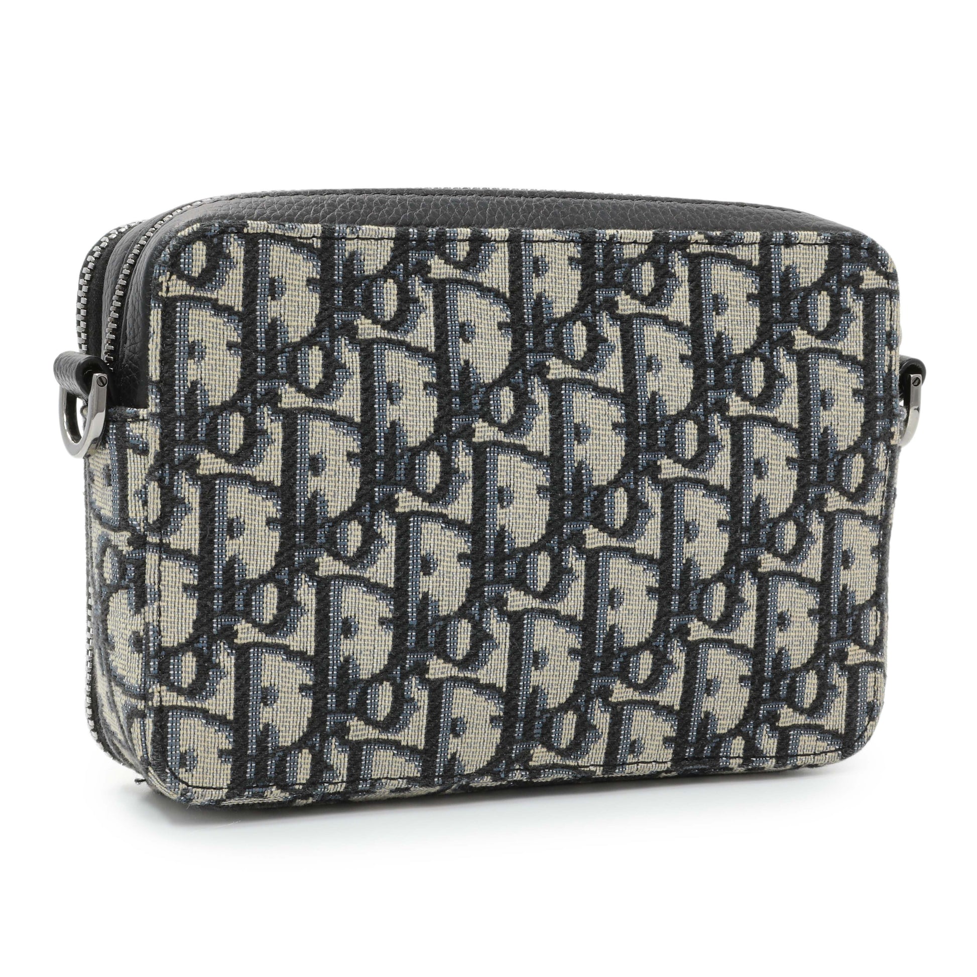 Exclusive Christian Dior Oblique Zipped Pouch with Strap — Side View