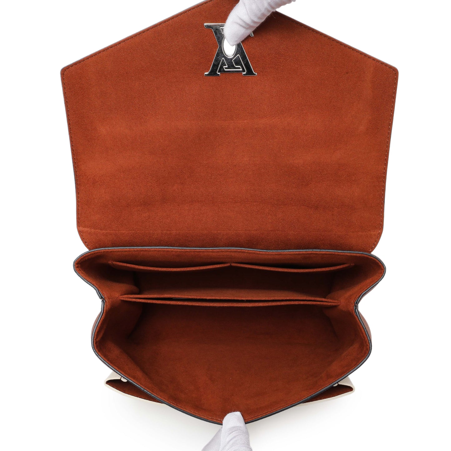 Exclusive Louis Vuitton Caramel Creme Black Soft Calfskin My Lockme Top Handle — Alternate View 8