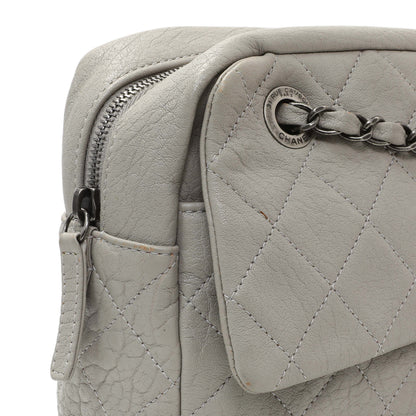 Exclusive Chanel Grey Quilted Goatskin Chain Shoulder Bag — Alternate View 7