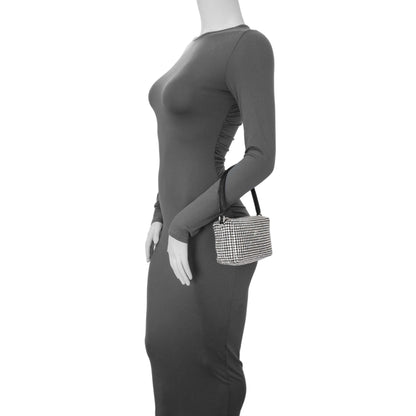Exclusive Alexander Wang Black Silver Mesh Crystal Rhinestone Mini Heiress Pouch — Alternate View 11