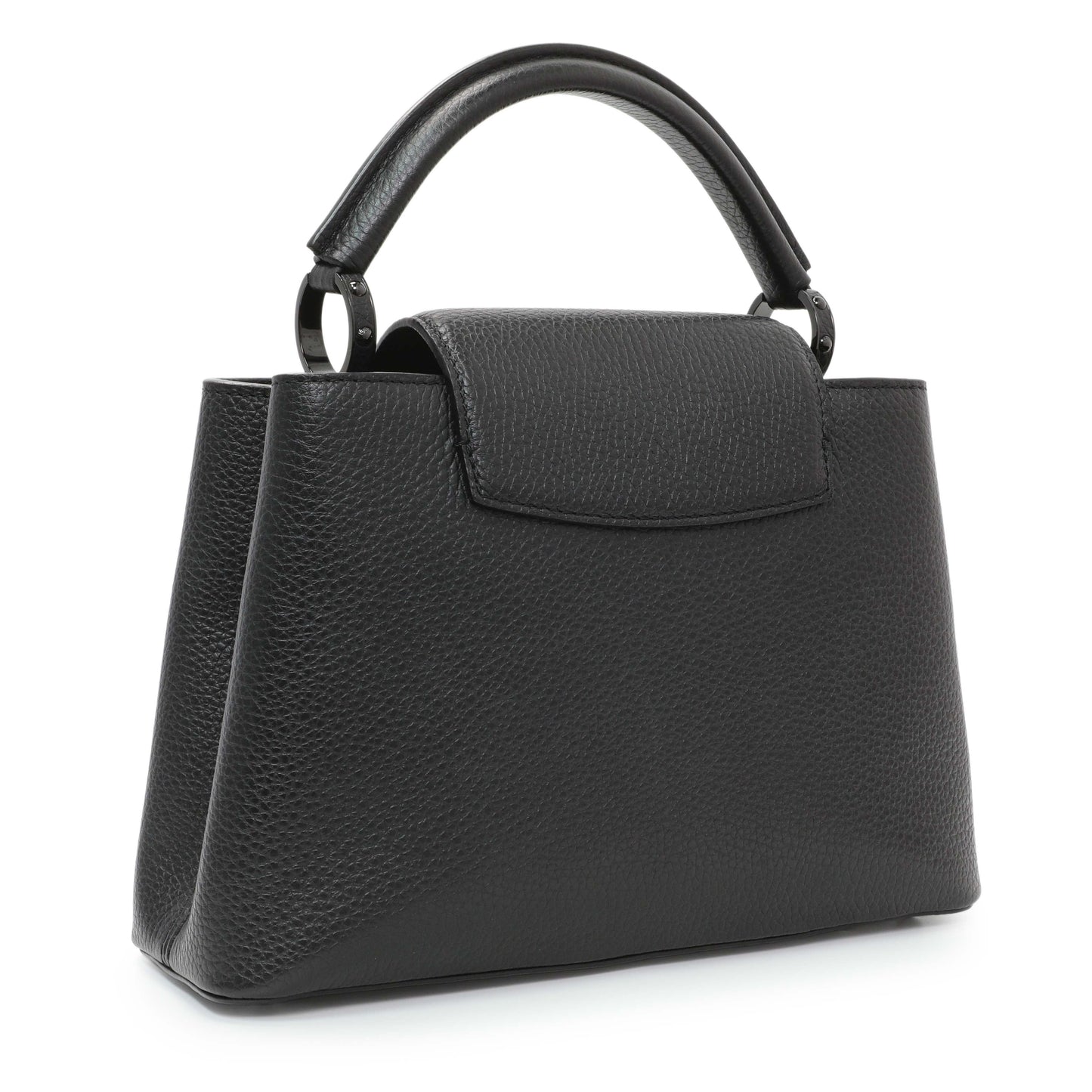 Exclusive Louis Vuitton Black Taurillon Capucines BB — Side View