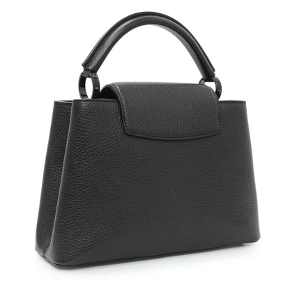 Exclusive Louis Vuitton Black Taurillon Capucines BB — Side View