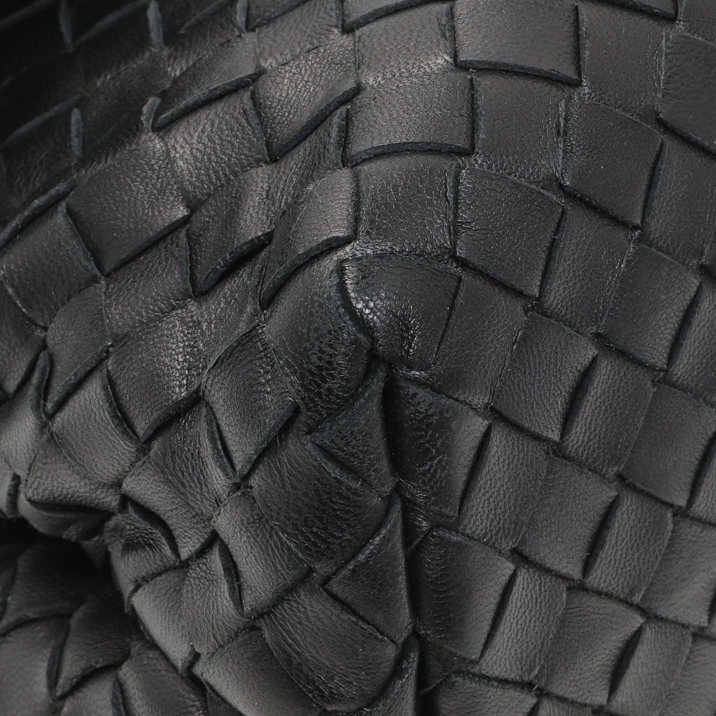 Exclusive Bottega Veneta Black Nappa Intrecciato Small Olimpia Shoulder Bag — Top View