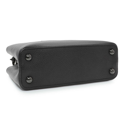 Exclusive Louis Vuitton Black Taurillon Capucines BB — Back View