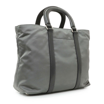 Exclusive Prada Grey Tessuto Nylon Tote — Side View