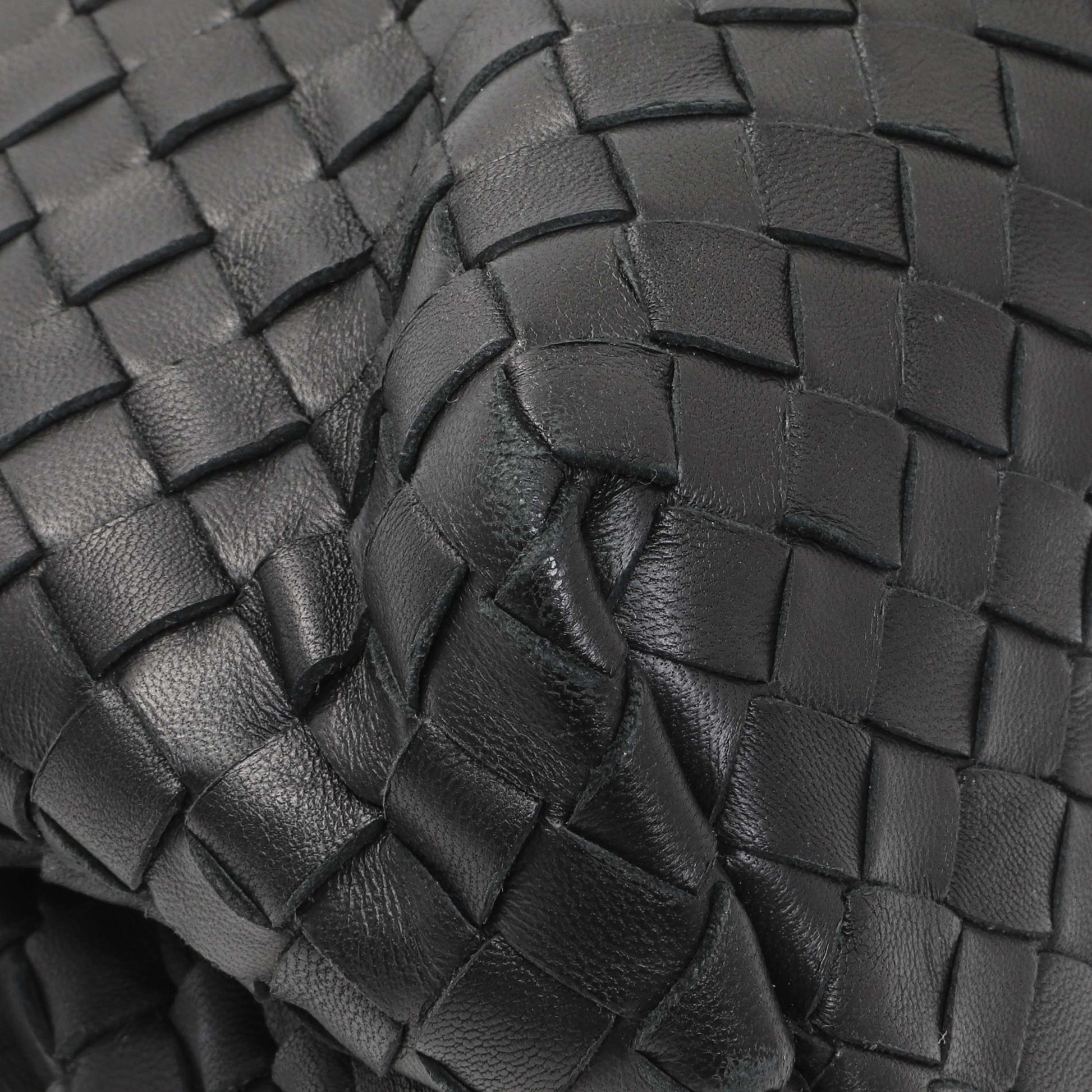 Exclusive Bottega Veneta Black Nappa Intrecciato Small Olimpia Shoulder Bag — Lifestyle View
