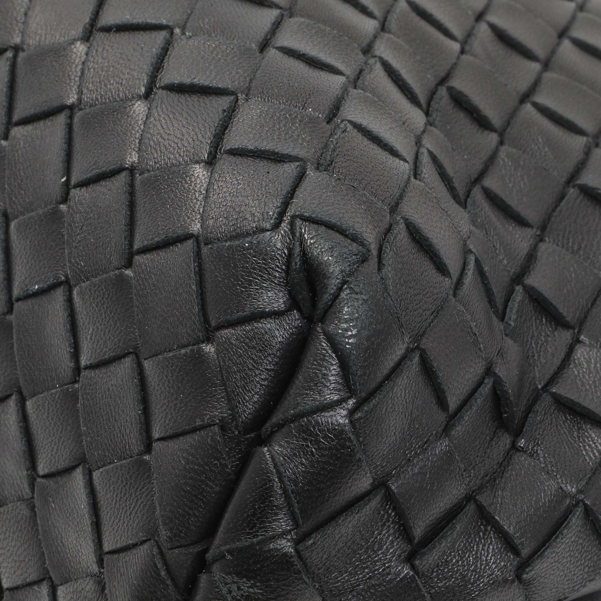 Exclusive Bottega Veneta Black Nappa Intrecciato Small Olimpia Shoulder Bag — Alternate View 7