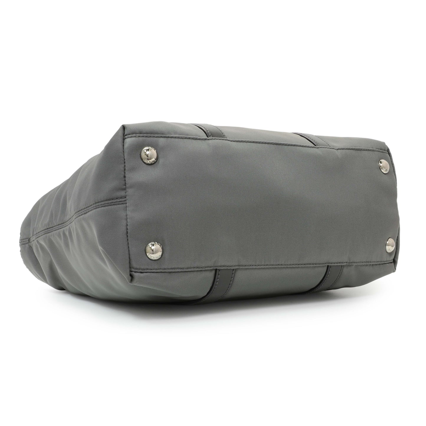 Exclusive Prada Grey Tessuto Nylon Tote — Back View