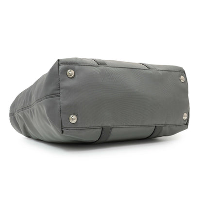 Exclusive Prada Grey Tessuto Nylon Tote — Back View