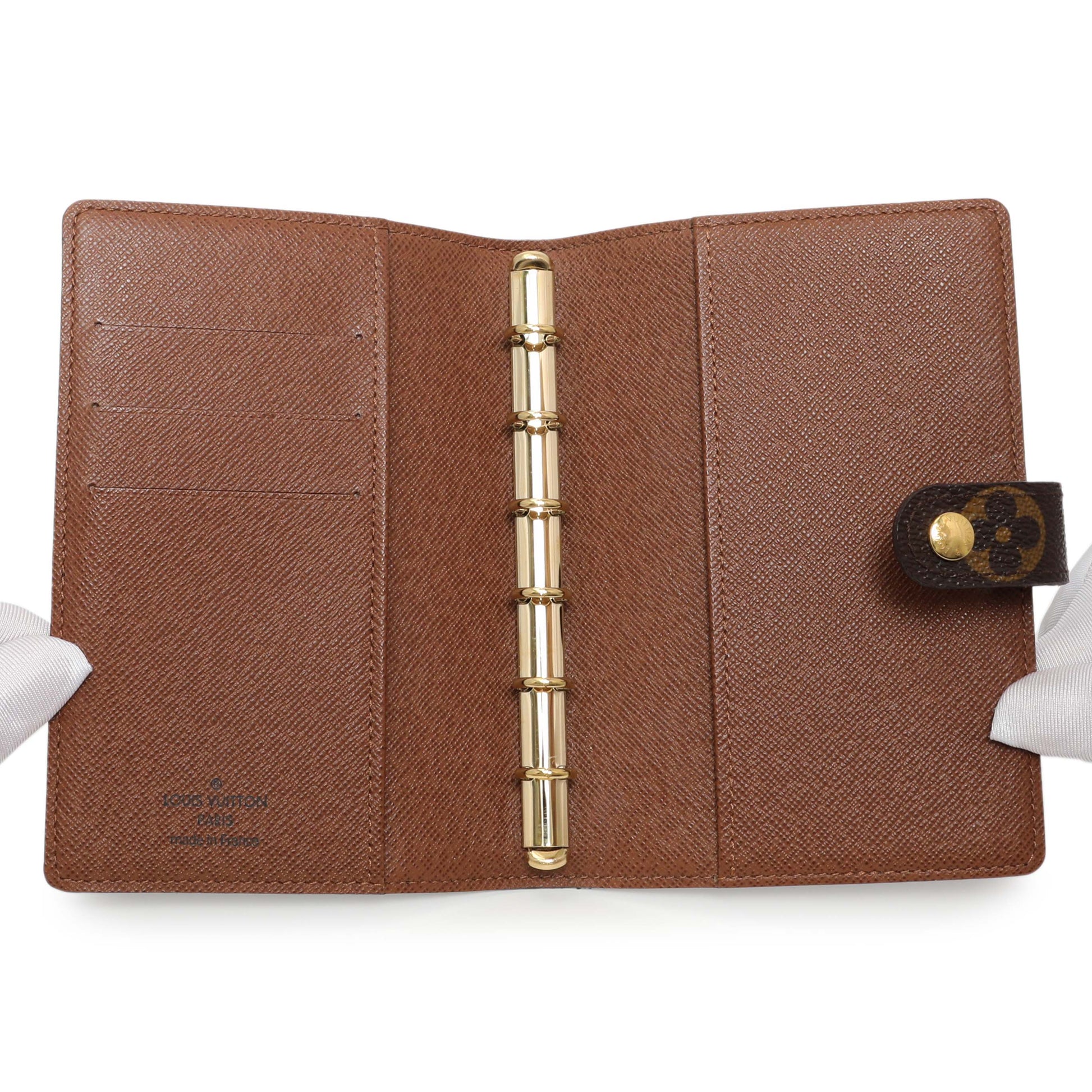 Exclusive Louis Vuitton Monogram Small Ring Agenda Cover — Top View