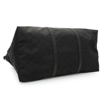 Exclusive Gucci Black Nylon Monogram Tote — Back View