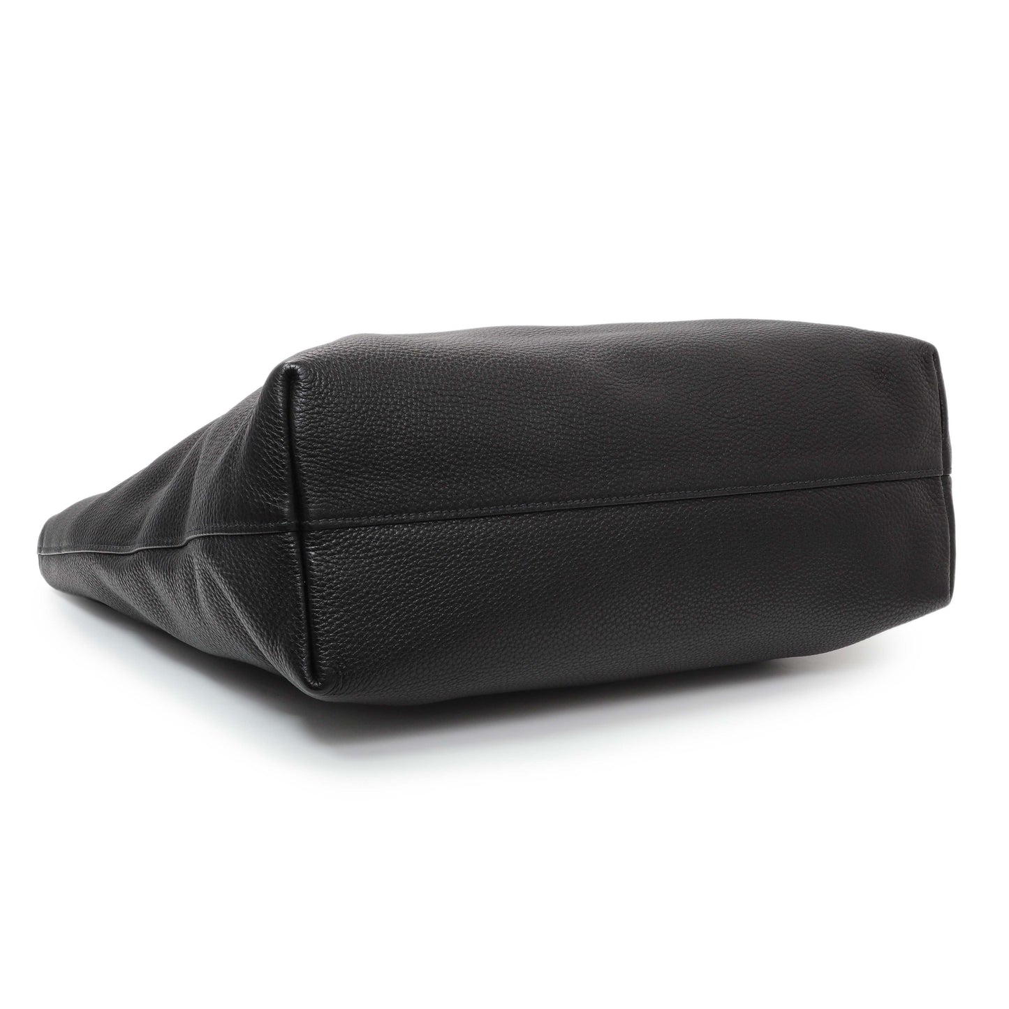 Exclusive Prada Black Vitello Daino Tote — Back View
