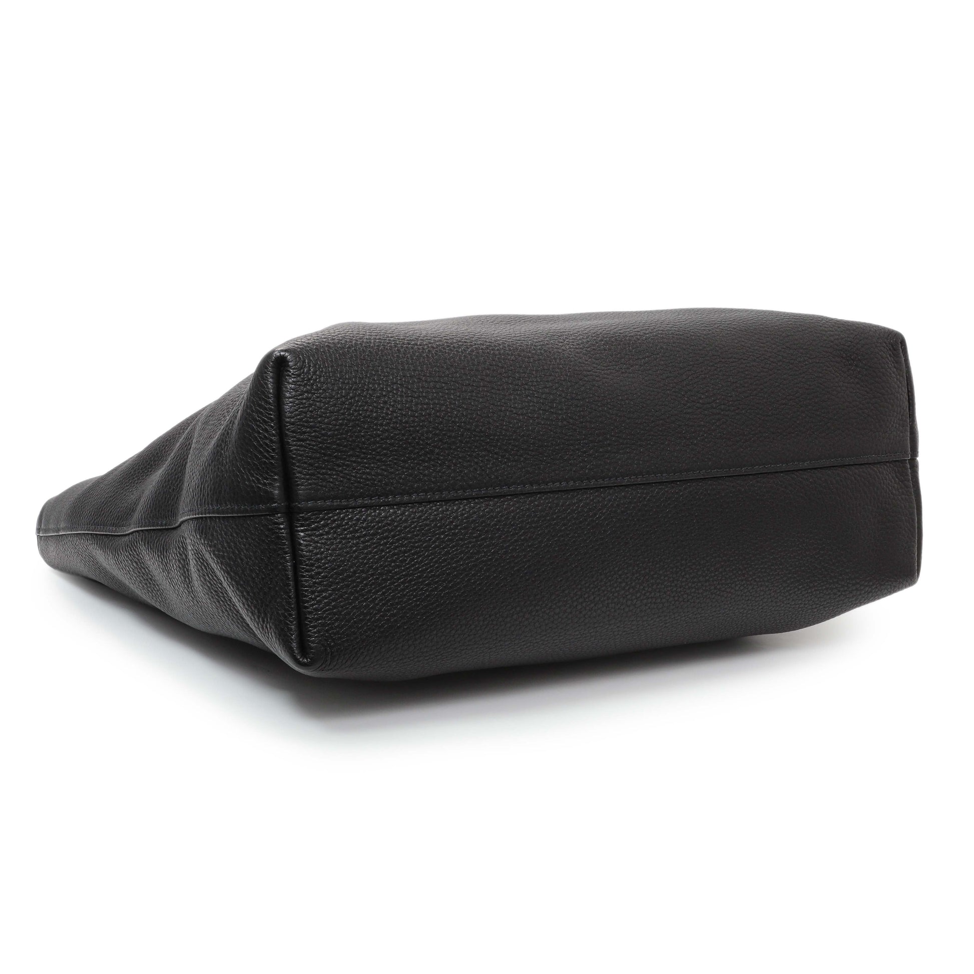 Exclusive Prada Black Vitello Daino Tote — Back View