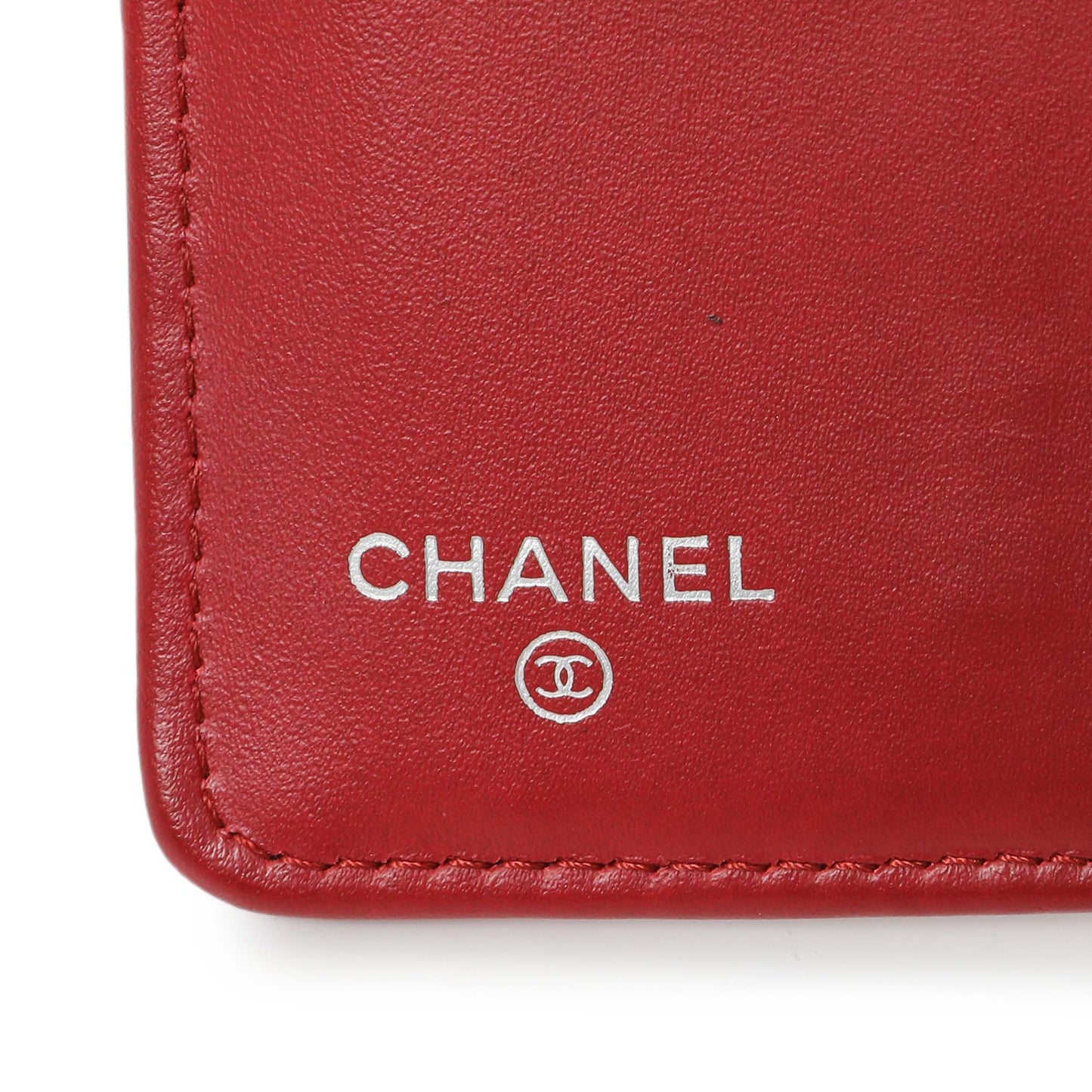 Exclusive Chanel Red Quilted Caviar Yen Wallet — Alternate View 13