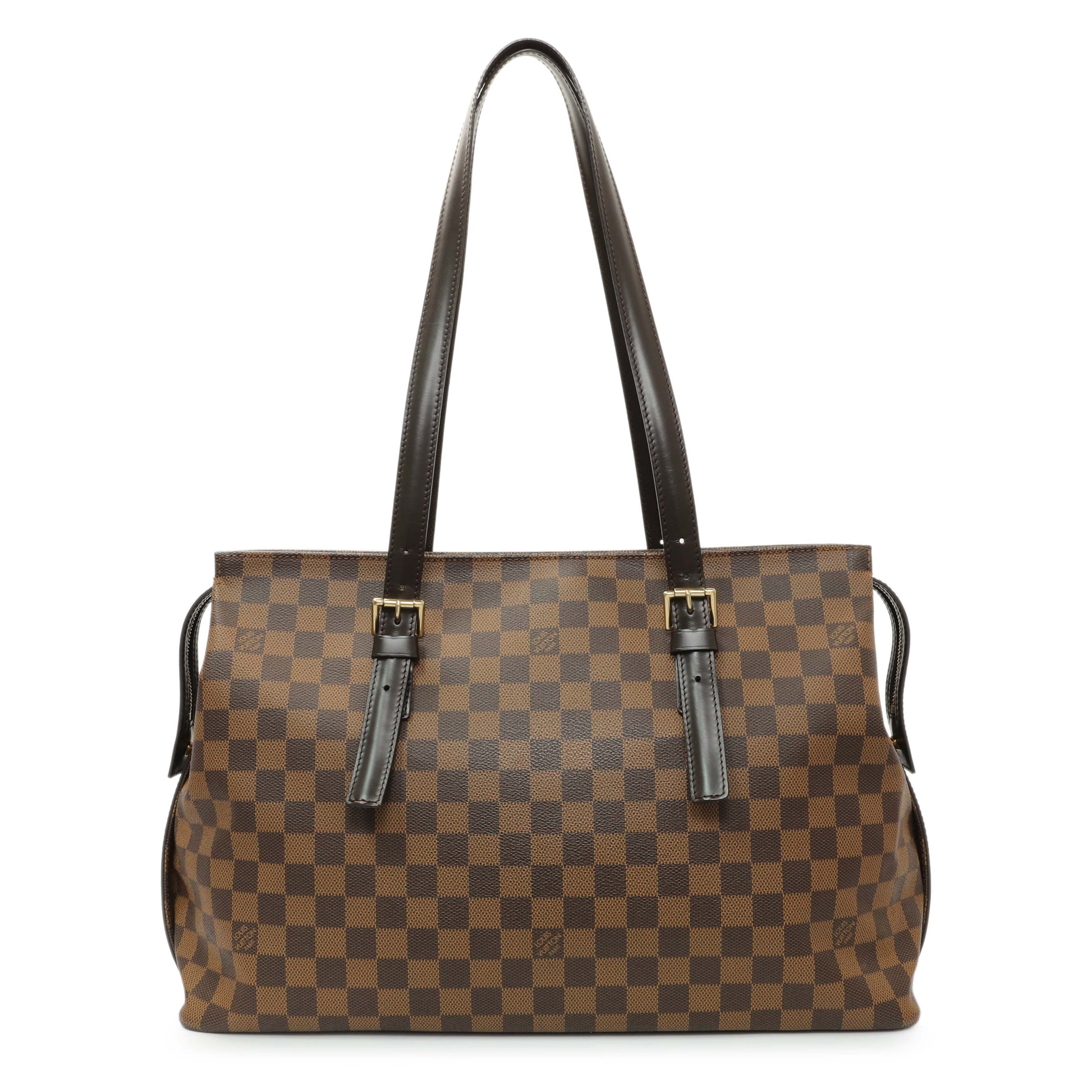 Exclusive Louis Vuitton Damier Ebene Chelsea Tote — Front View