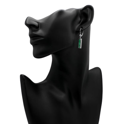 Exclusive 14K White Gold 2.08 Carat Emerald Drop Earrings — Back View