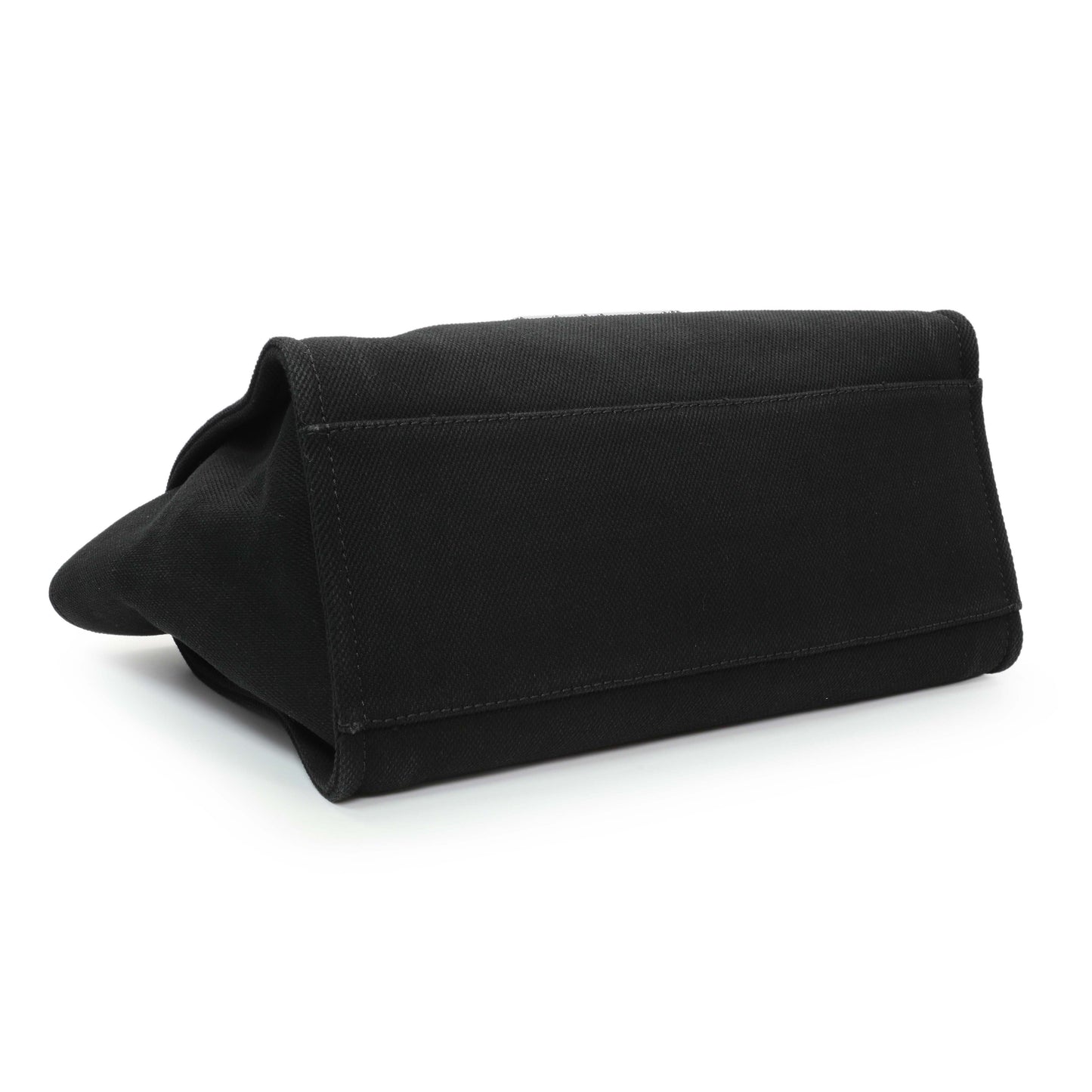 Exclusive Chanel Black Mixed Fibers Medium Deauville — Back View