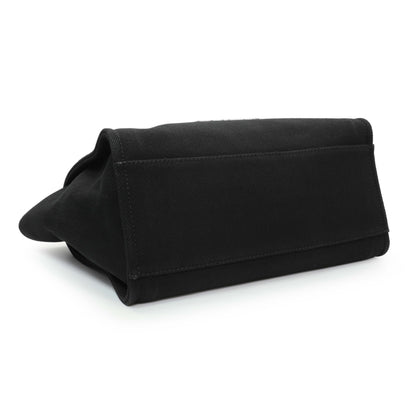 Exclusive Chanel Black Mixed Fibers Medium Deauville — Back View