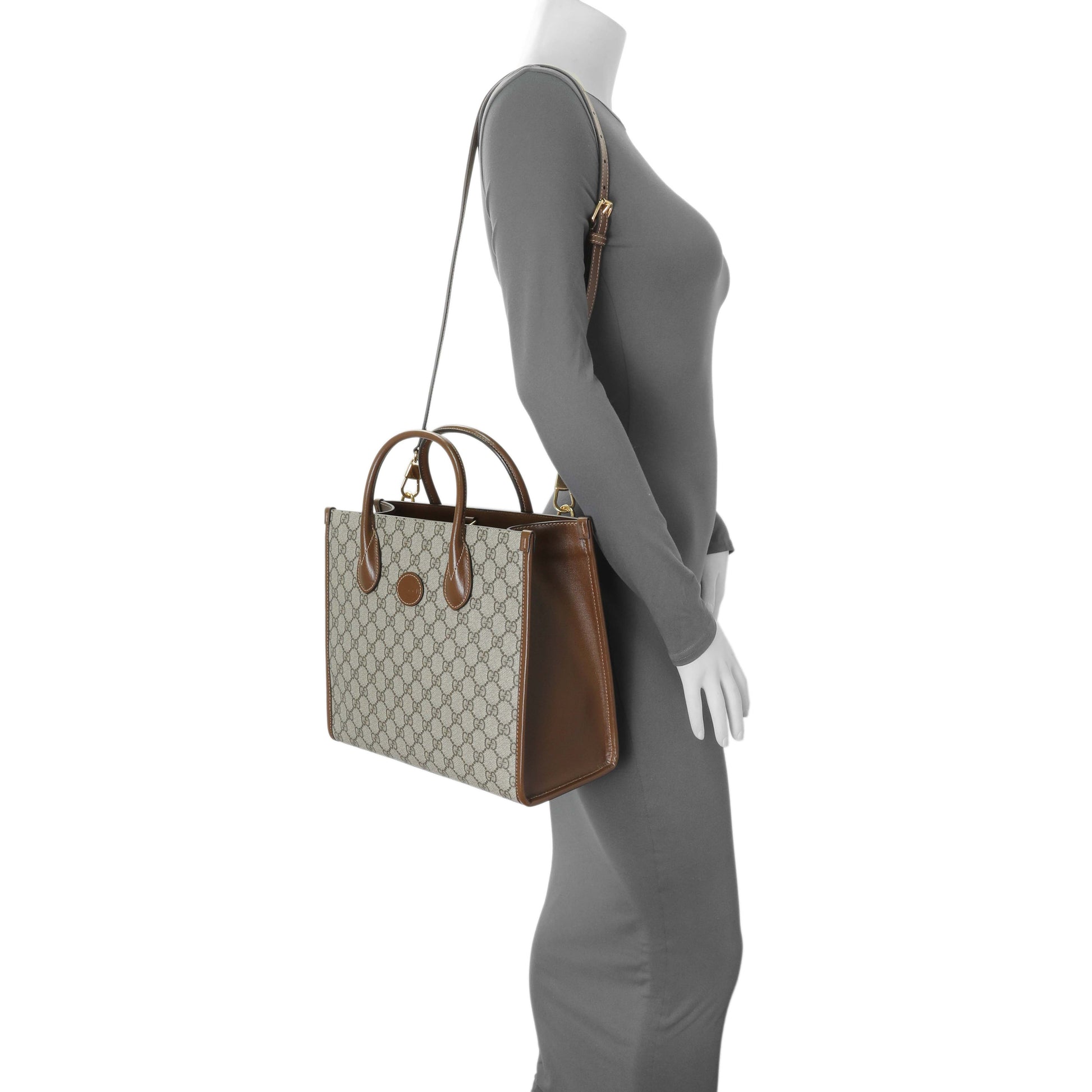 Exclusive Gucci Supreme Canvas Retro Interlocking G Tote — Alternate View 7