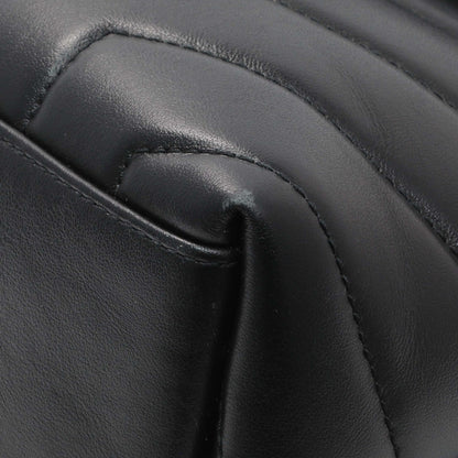 Exclusive Saint Laurent Black Calfskin Loulou Chain Satchel Small — Detail View