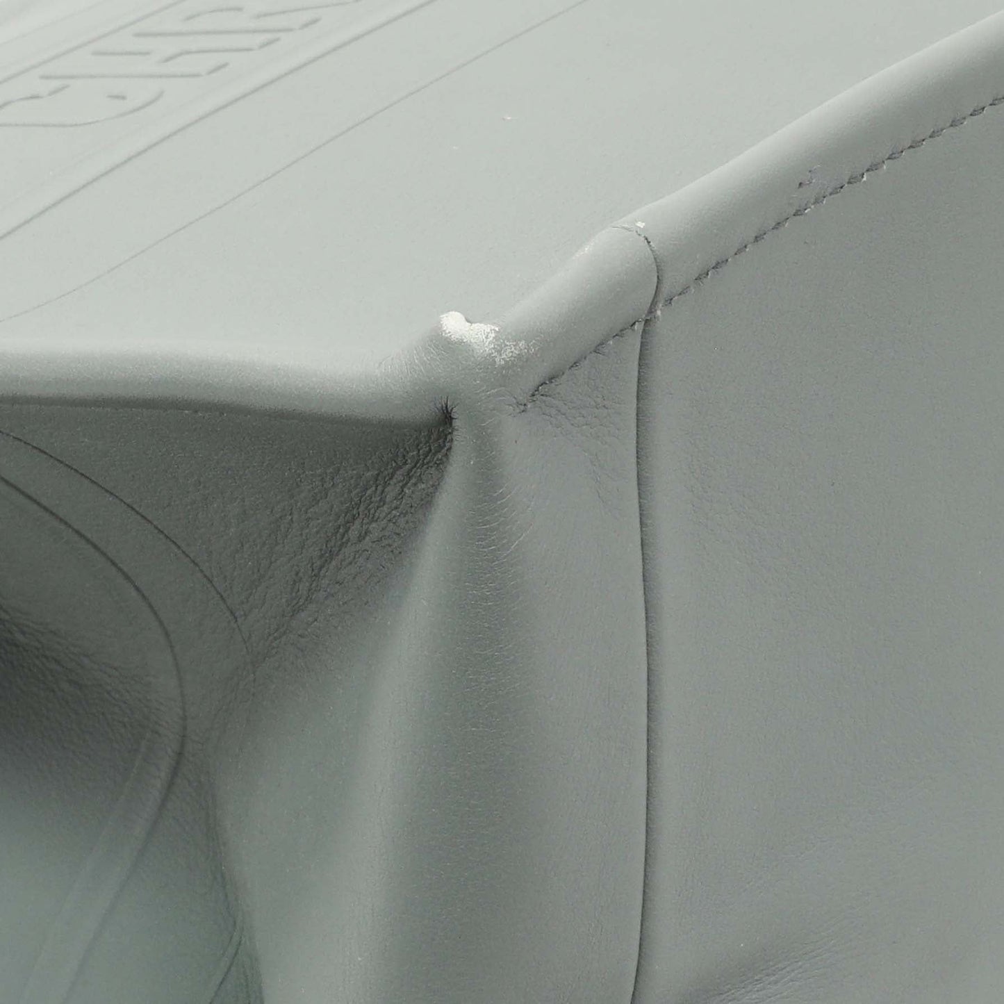 Exclusive Christian Dior Grey Calfskin Embossed Medium Book Tote — Top View