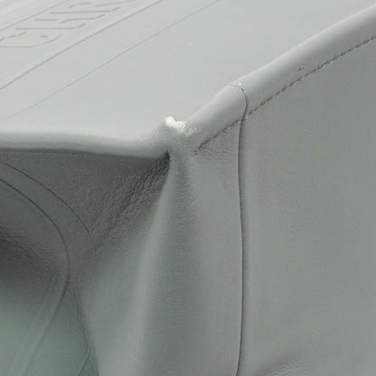 Exclusive Christian Dior Grey Calfskin Embossed Medium Book Tote — Top View