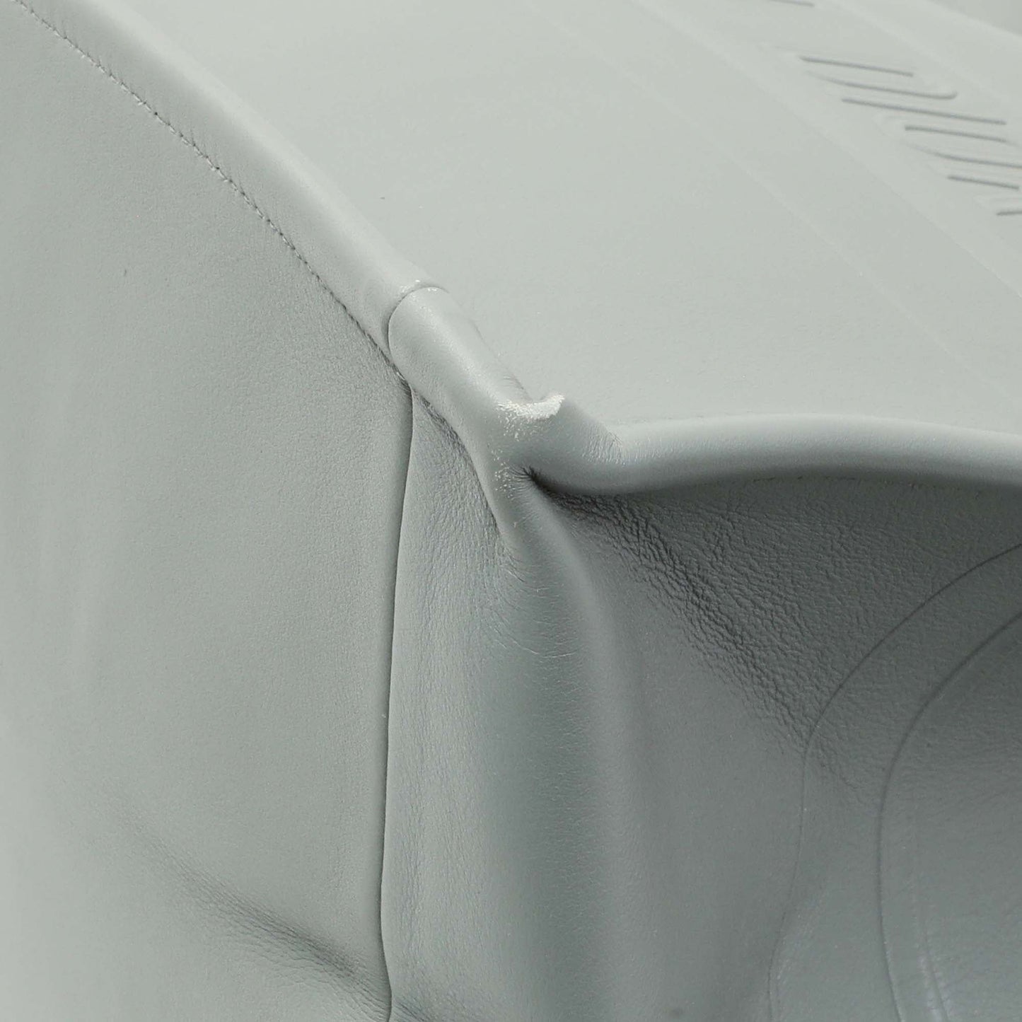Exclusive Christian Dior Grey Calfskin Embossed Medium Book Tote — Detail View