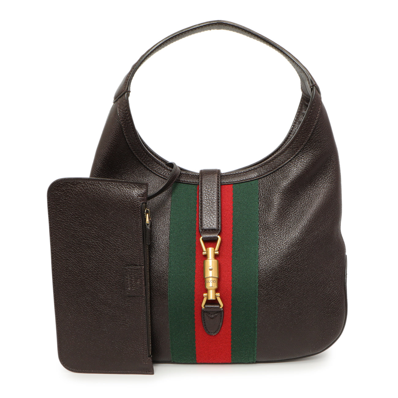 Exclusive Gucci Grained Calfskin Medium Jackie Hobo — Front View