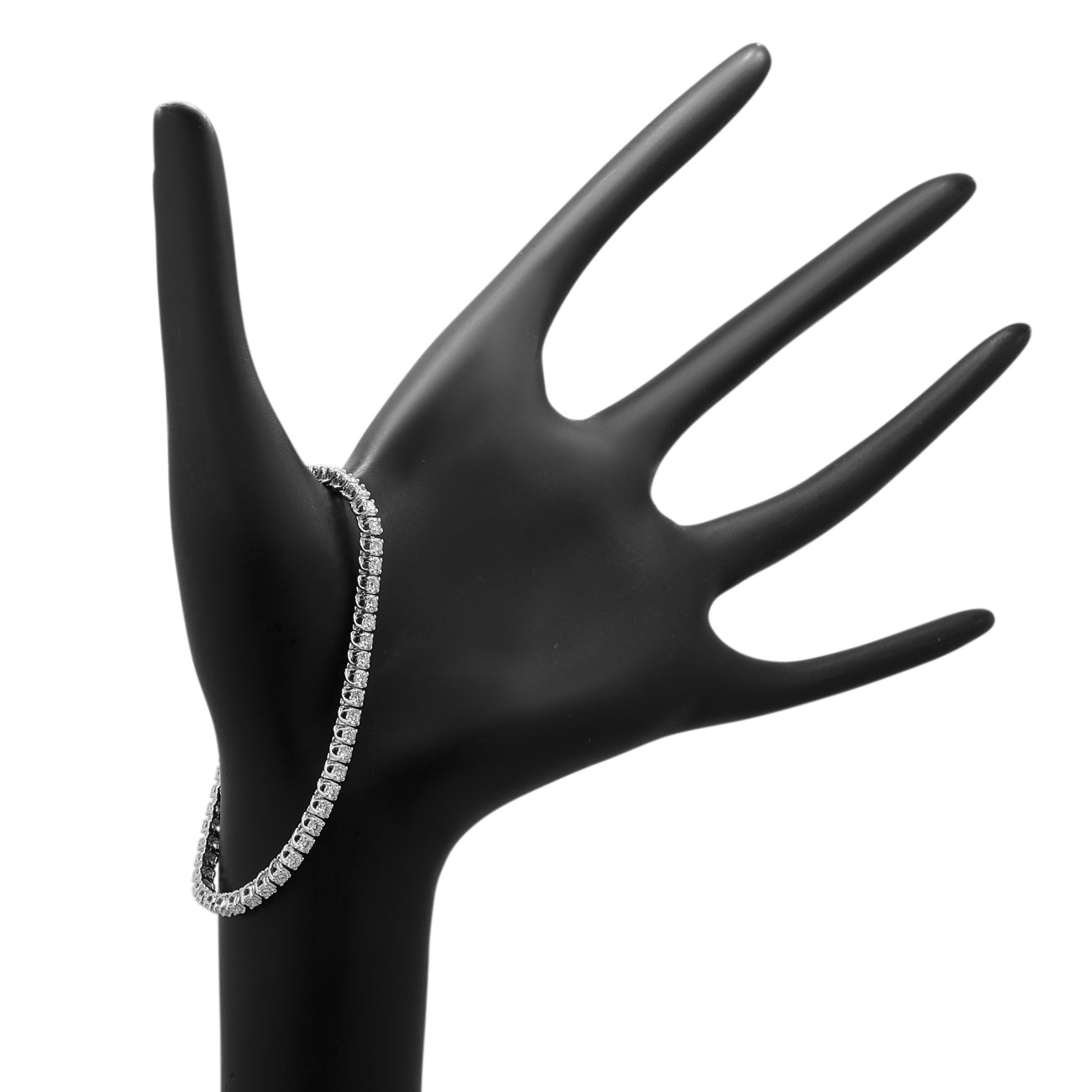 Exclusive 14K White Gold 2.75 Carat Tennis Bracelet — Back View