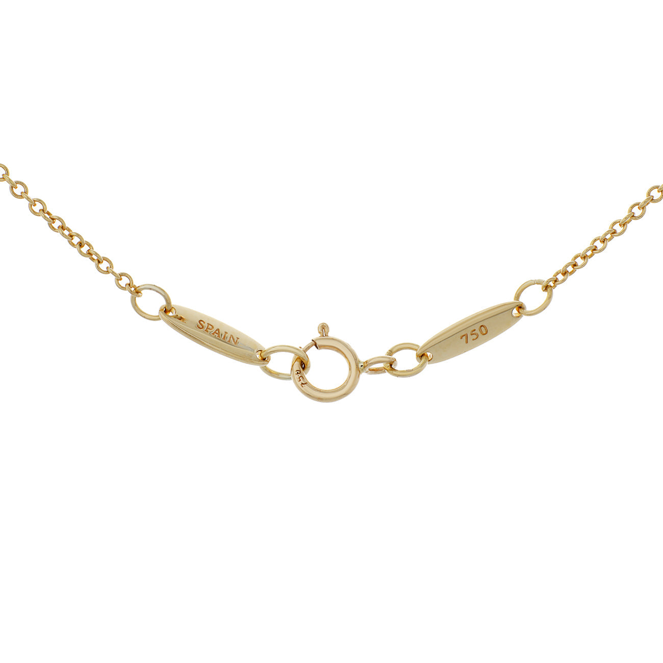 Exclusive Tiffany & Co. 18K Elsa Peretti Open Heart Triple Pendant Necklace — Top View