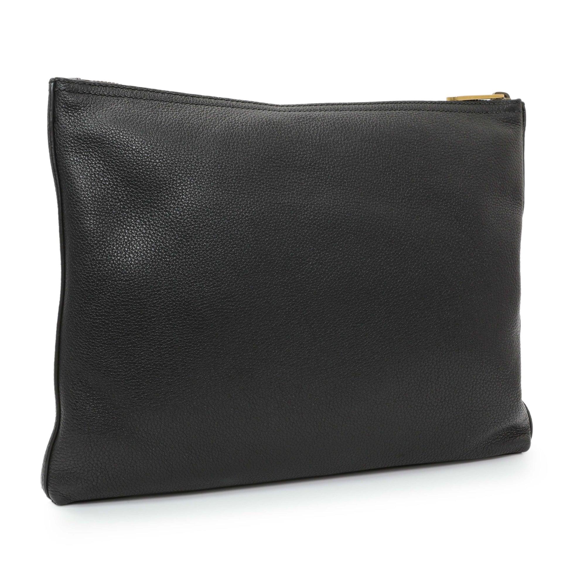 Exclusive Gucci Logo Print Leather Pouch — Side View