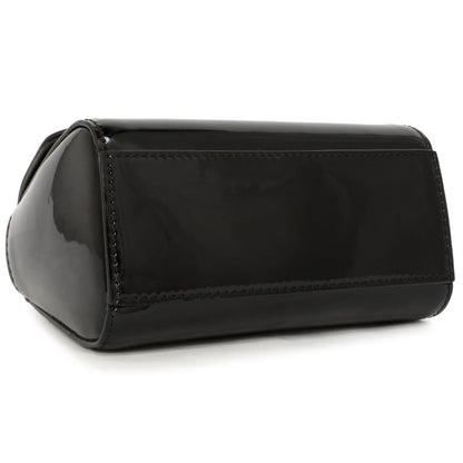 Exclusive Dolce & Gabbana Black Vernice Mini Satchel — Top View