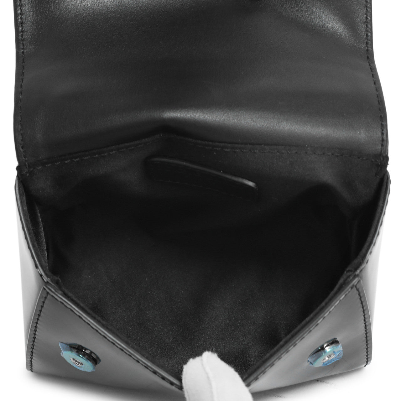 Exclusive Dolce & Gabbana Black Vernice Mini Satchel — Detail View
