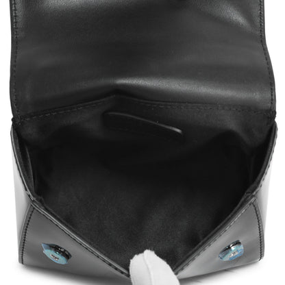 Exclusive Dolce & Gabbana Black Vernice Mini Satchel — Detail View