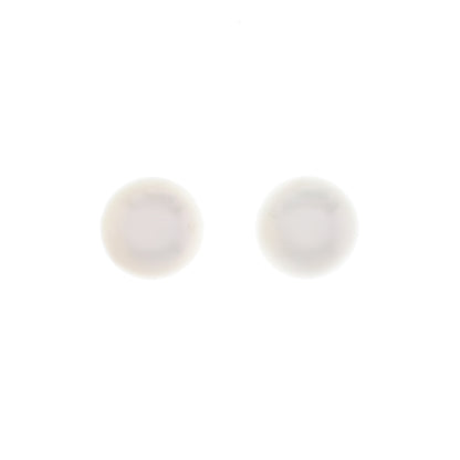 Exclusive Tiffany & Co. 18K White Gold Signature Pearl Earrings — Front View