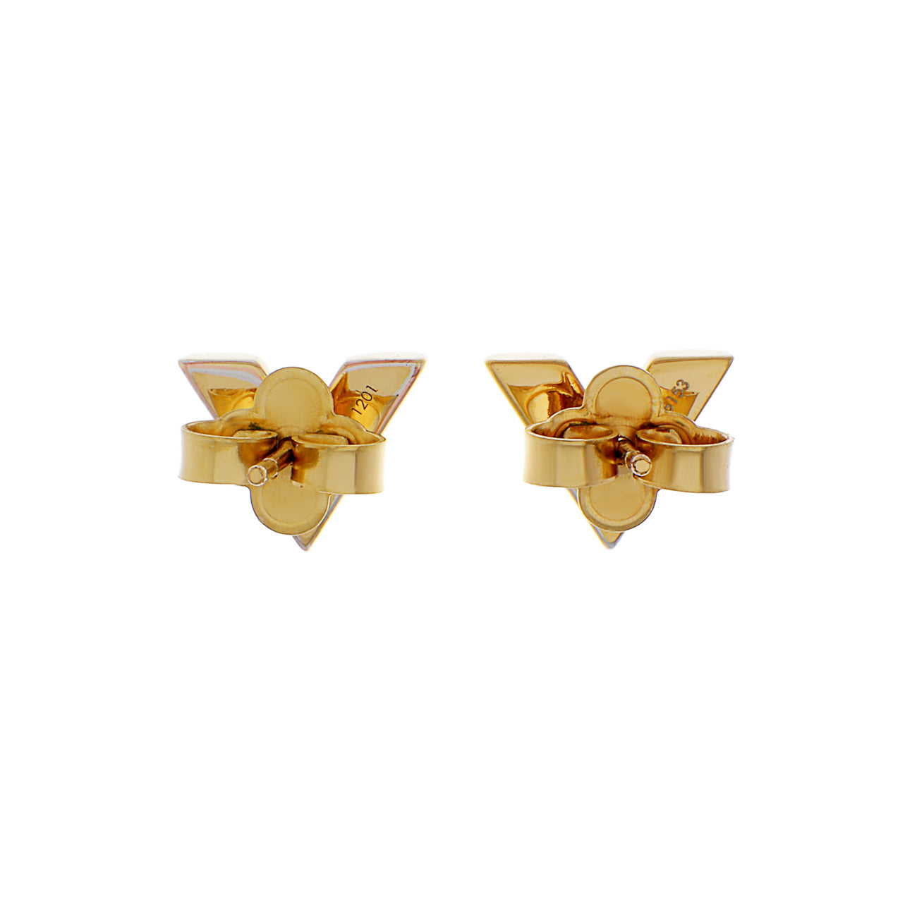 Exclusive Louis Vuitton Essential V Stud Earrings — Side View