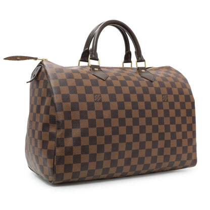 Exclusive Louis Vuitton Damier Ebene Speedy 35 — Side View