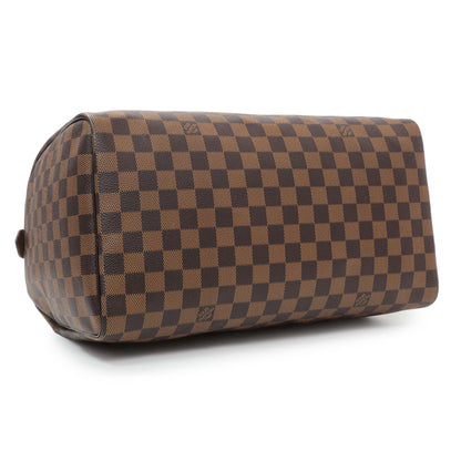 Exclusive Louis Vuitton Damier Ebene Speedy 35 — Back View