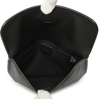 Exclusive Gucci Black GG Supreme Monogram Belt Bag — Top View