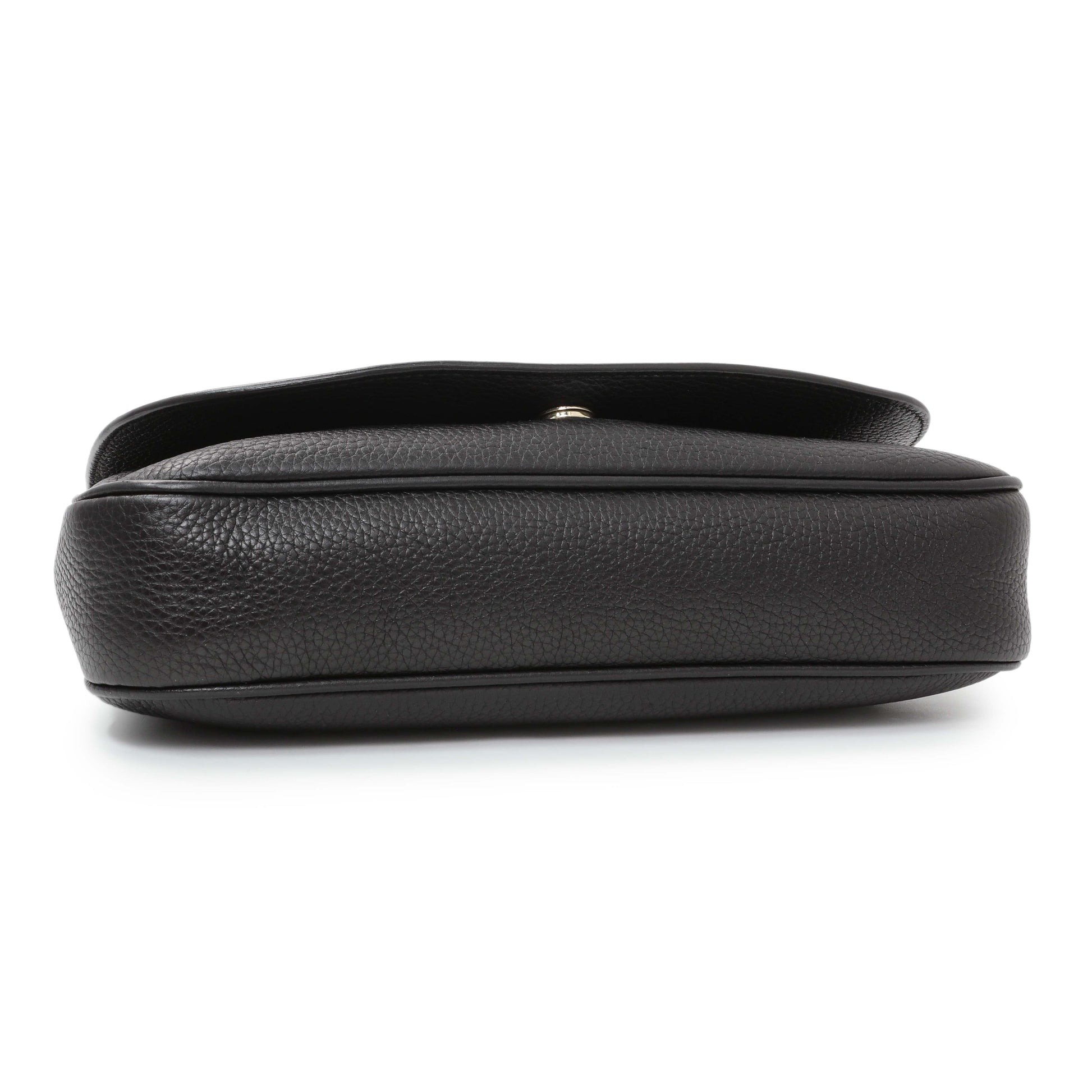 Exclusive Gucci Black Pebbled Calfskin Medium Soho Flap Crossbody — Back View