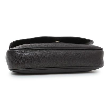 Exclusive Gucci Black Pebbled Calfskin Medium Soho Flap Crossbody — Back View