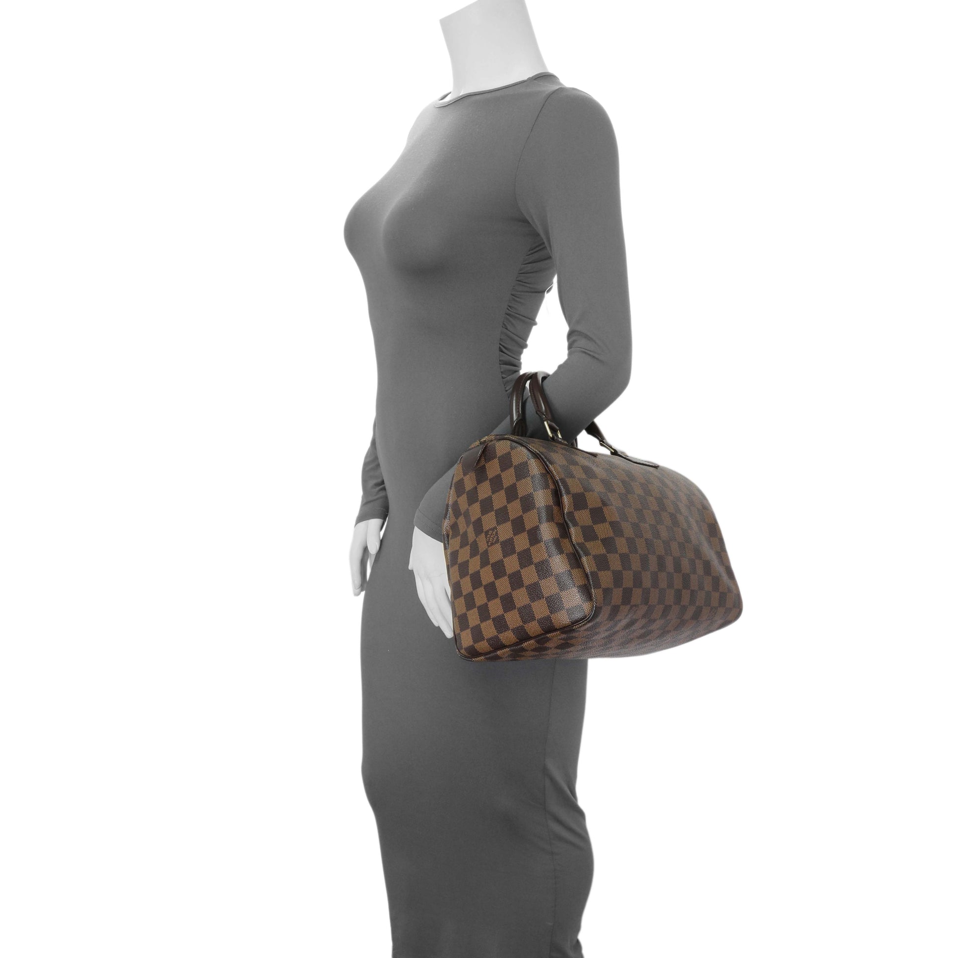 Exclusive Louis Vuitton Damier Ebene Speedy 30 — Alternate View 12