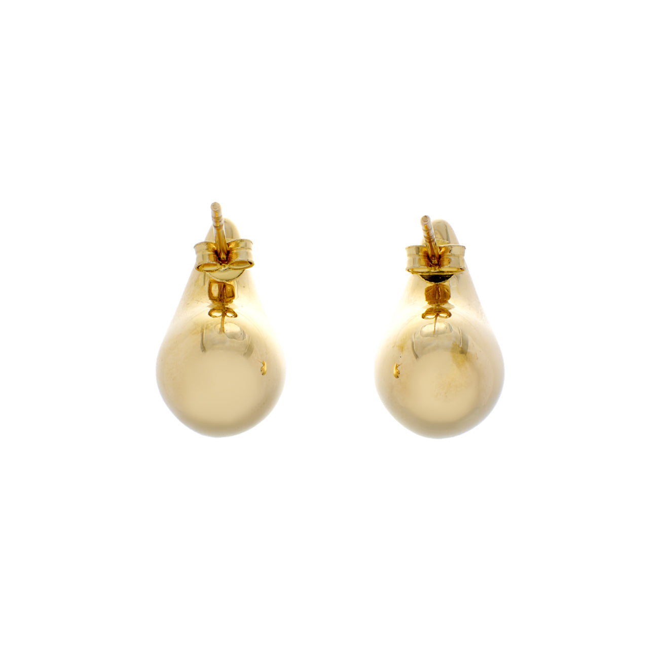 Exclusive 18K Yellow Gold Teardrop Earrings — Side View