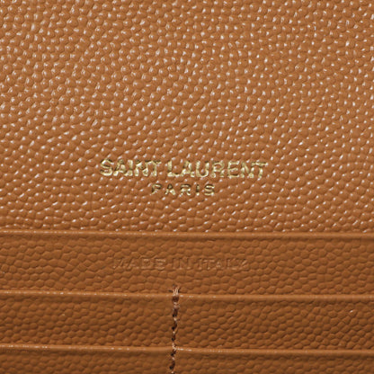 Exclusive Saint Laurent Dune Grain De Poudre Matelasse Chevron Monogram Chain Wallet — Detail View