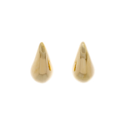 Exclusive 18K Yellow Gold Teardrop Earrings — Front View