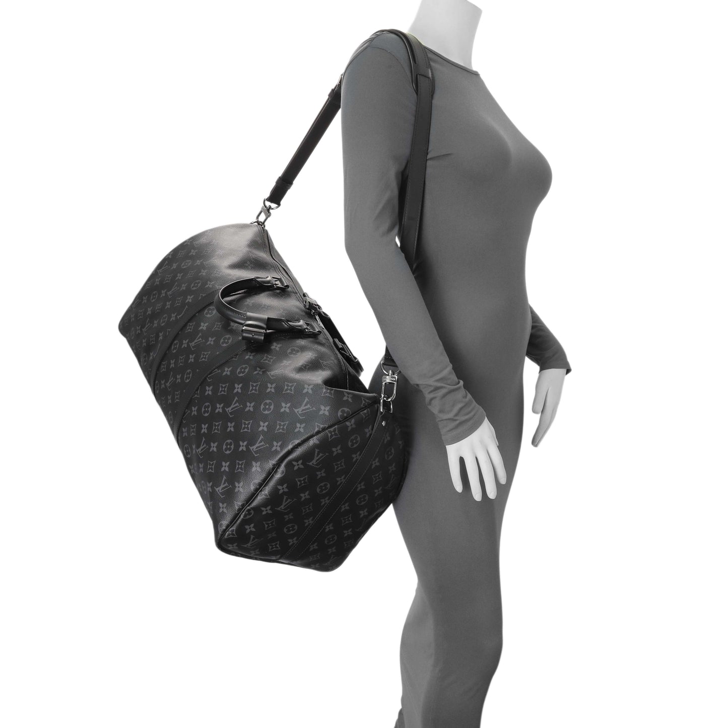 Exclusive Louis Vuitton Monogram Eclipse Keepall Bandouliere 55 — Alternate View 10