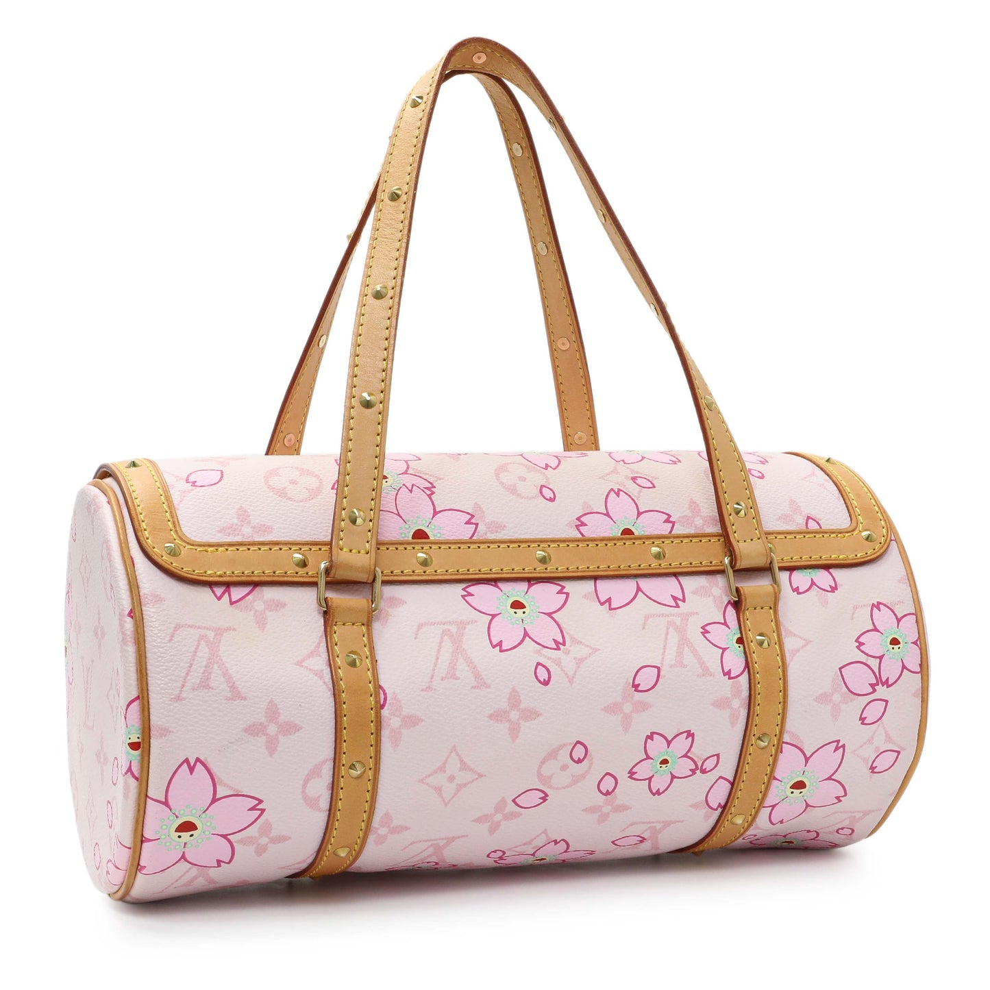 Exclusive Louis Vuitton Cherry Blossom Canvas Papillon Bowler — Side View