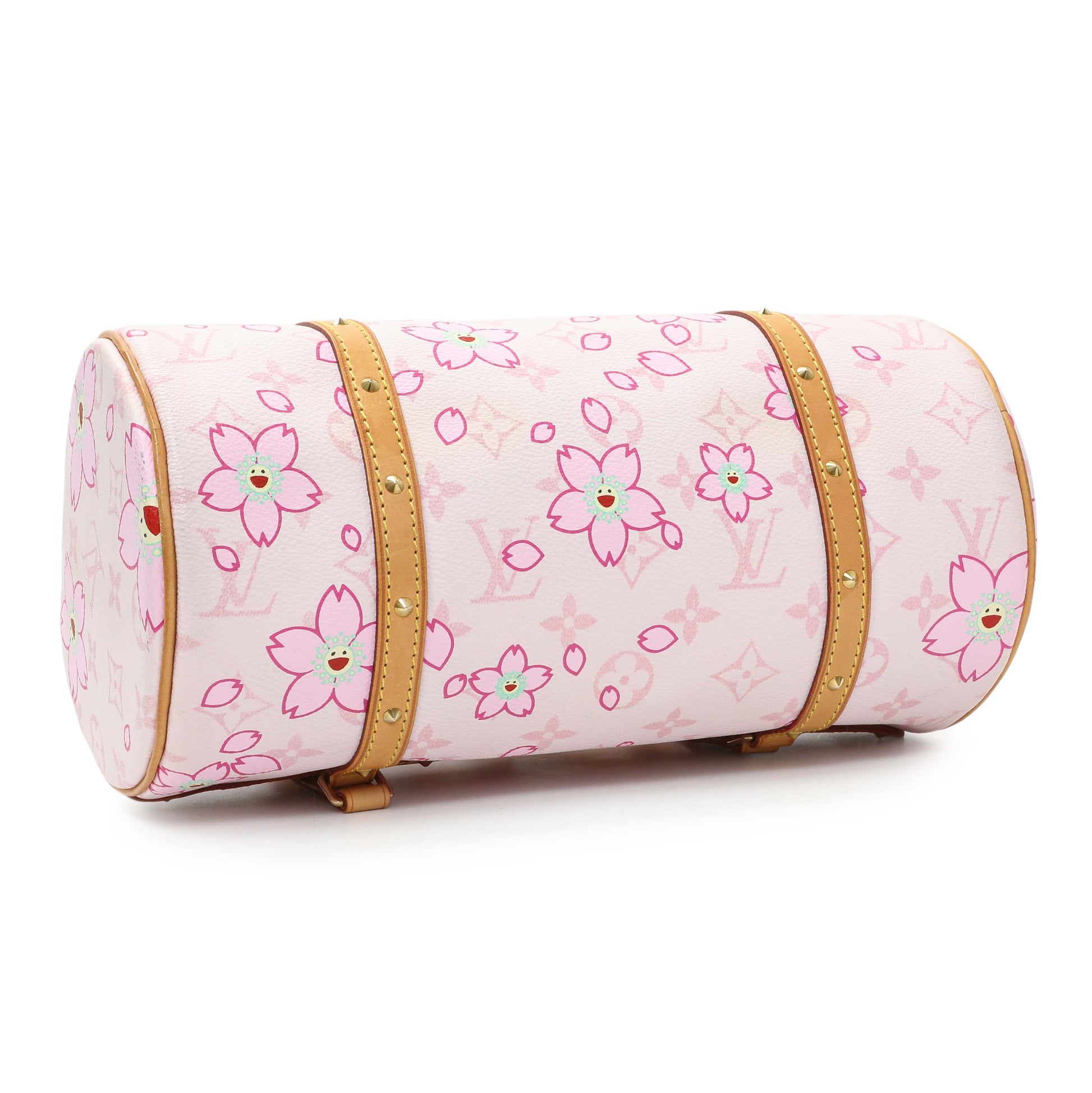 Exclusive Louis Vuitton Cherry Blossom Canvas Papillon Bowler — Back View