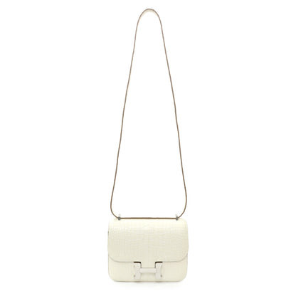 Exclusive Hermes Béton Matte Alligator Constance 18 — Front View